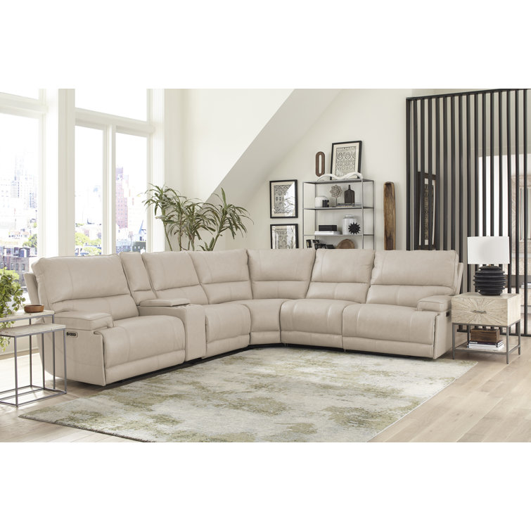 Latitude Run® 6 Piece Upholstered Reclining Sectional Wayfair